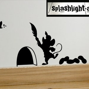 Timothy Mouse from Dumbo Wall Vinyl Sticker Skirting Board cute mouse hole Decal