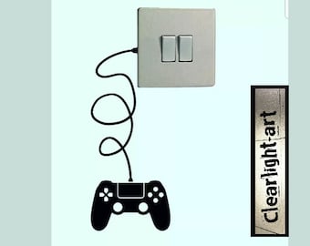 Games Controller light switch Vinyl Sticker Decal Wall Stencil Decal Gaming Vinyl