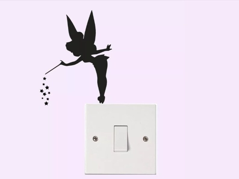 Tinker Bell 2x 10cm light switch vinyl sticker wall Decal or Etsy