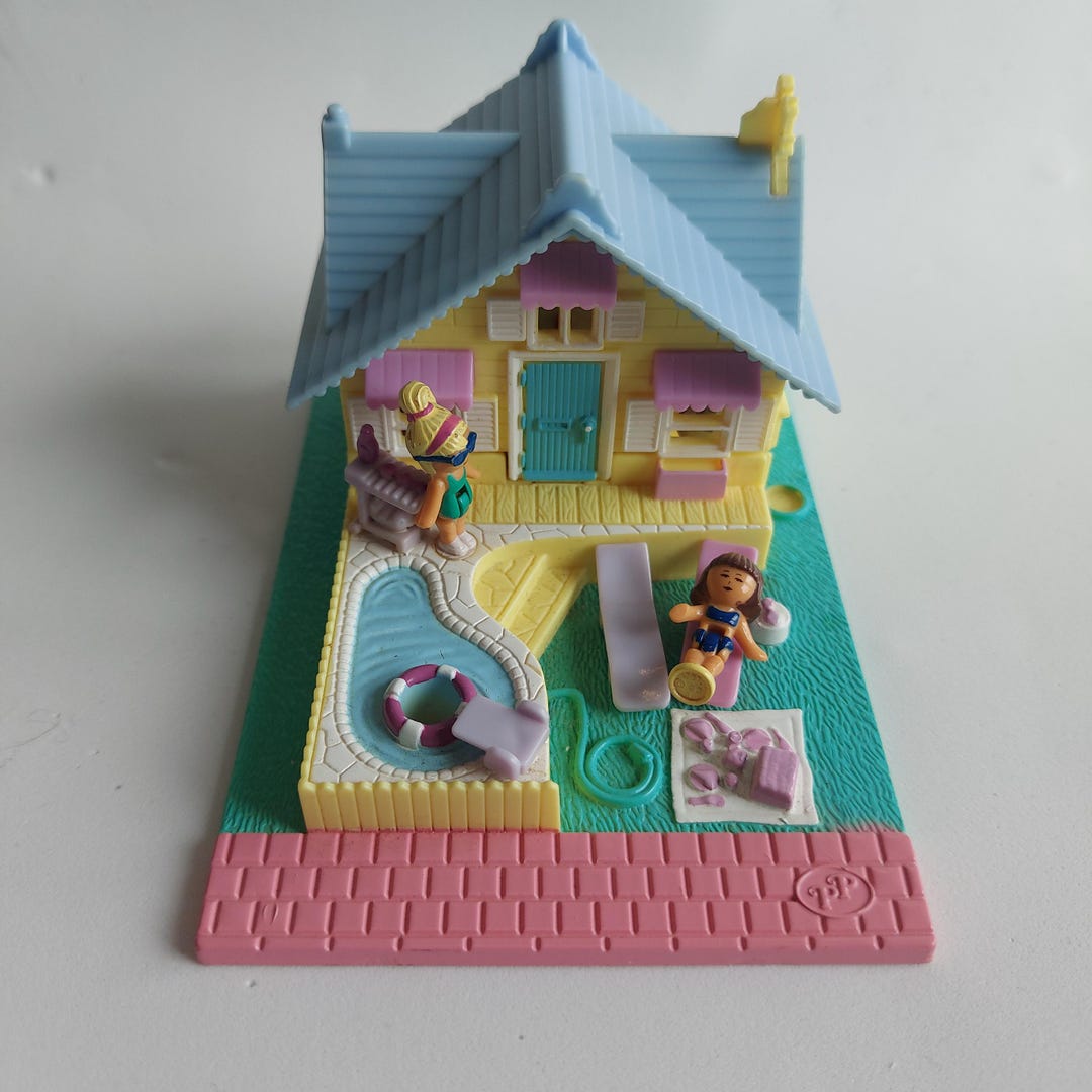 Polly Pocket Bluebird 1993 Ski Lodge - vollständig (Gebraucht) in
