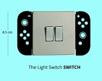 Gaming Controller light Switch black Vinyl Wall Decal Sticker funny