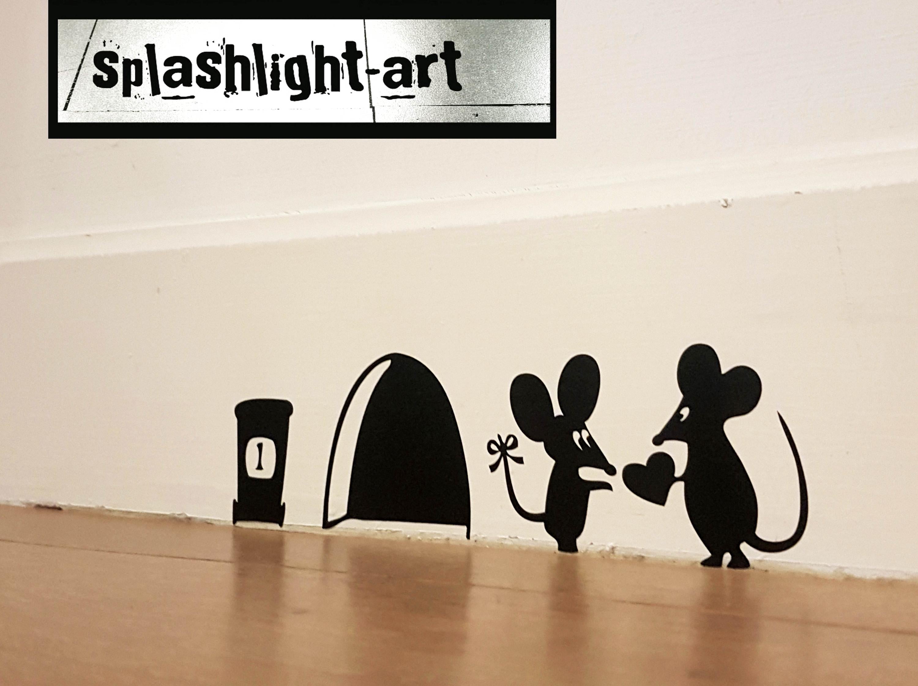 Wall Stickers & Murals Funny Mouse Hole Wall Decal Sticker - Realistic ...