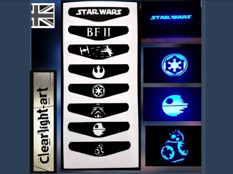 STAR WARS BATTLEFRONT PS4 Controller Light bar 8x Vinyl Decal Sticker Playstation 4