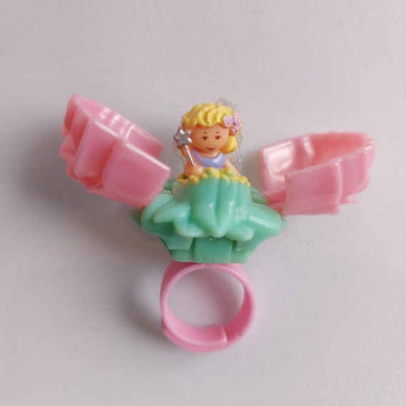 Vintage Polly Pocket Bluebird 1993 Secret Rose Fairy Ring 100% Complete. 