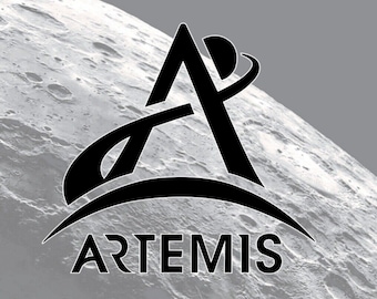 NASA ARTEMIS Space Program Sticker | Black Vinyl Decal for Wall, Car, Laptop