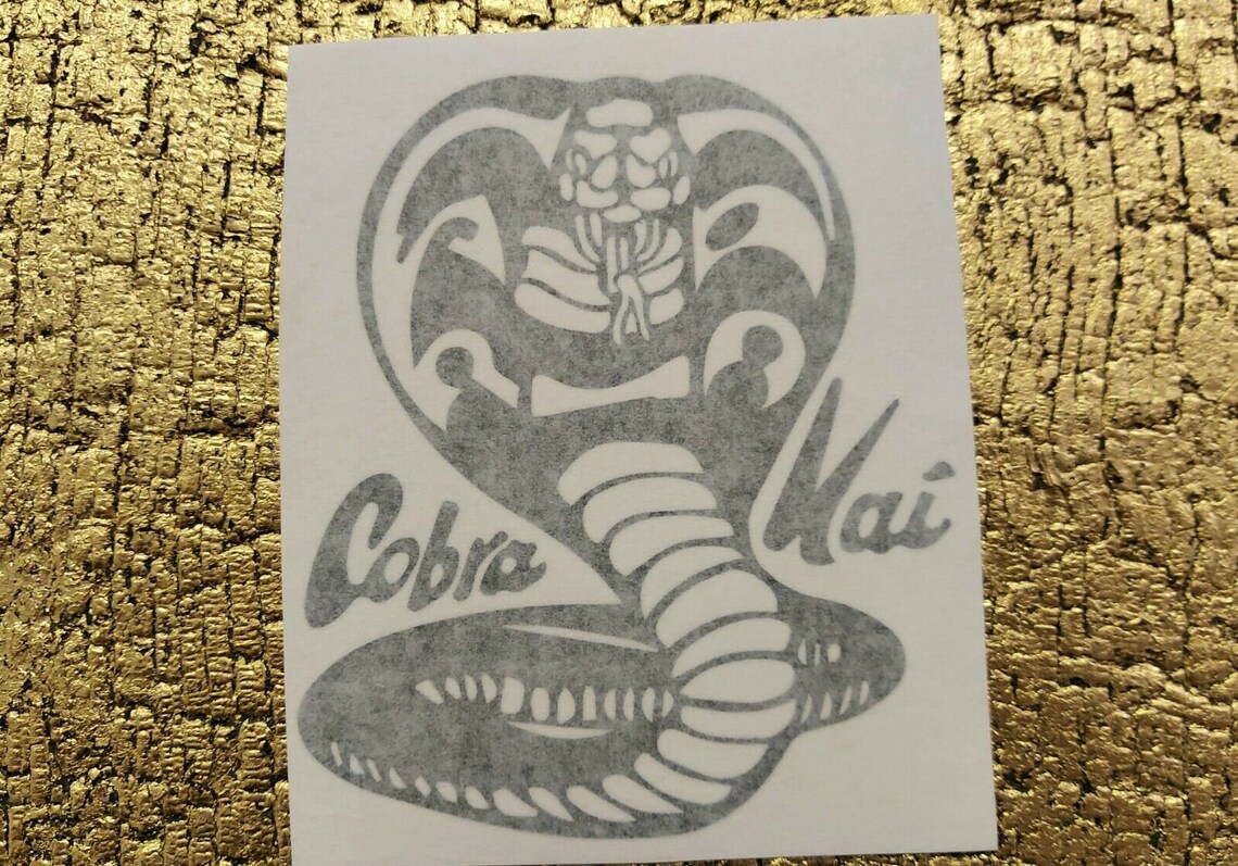 Cobra Kai logo 18cm Matte Black Vinyl Decal Sticker for car Etsy