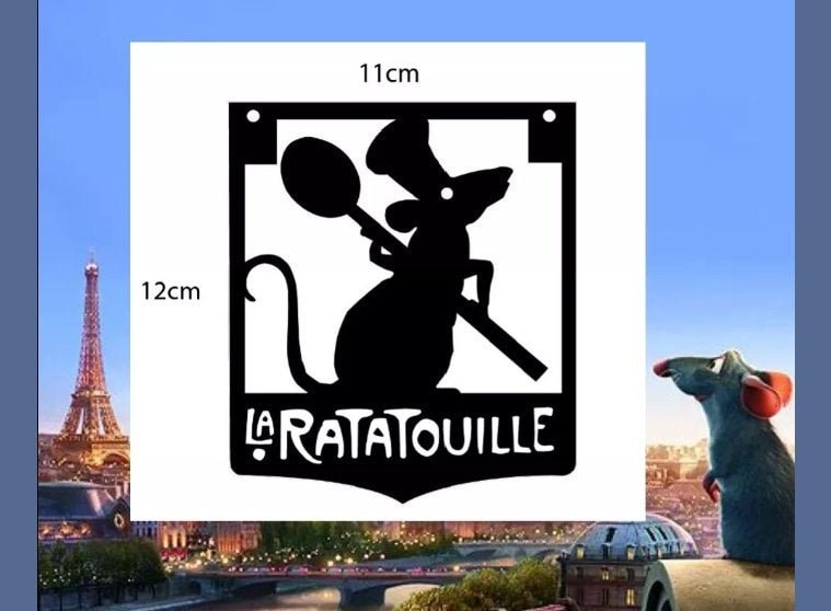 Ratatouille Rat vinyl wall decal sticker La Ratatouille hanging sign Vinyl Art