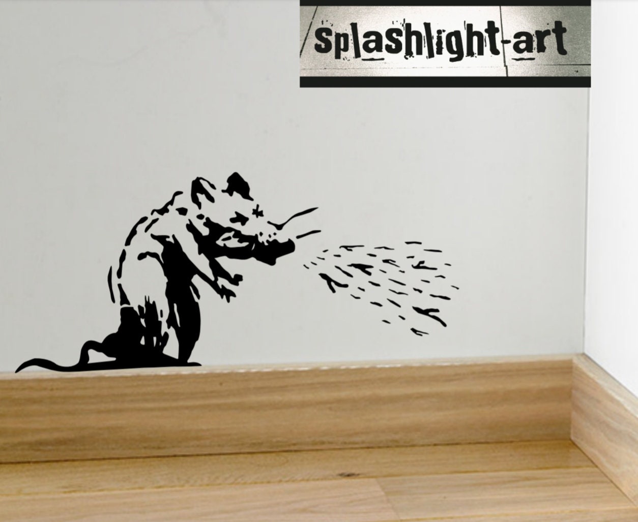 BANKSY RATTE IN Shades Vinyl Aufkleber Lkw Taxi Lkw EUR 2,64 - DE