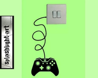 Gaming Controller Decal black Vinyl Sticker Game wall Car Vinyl