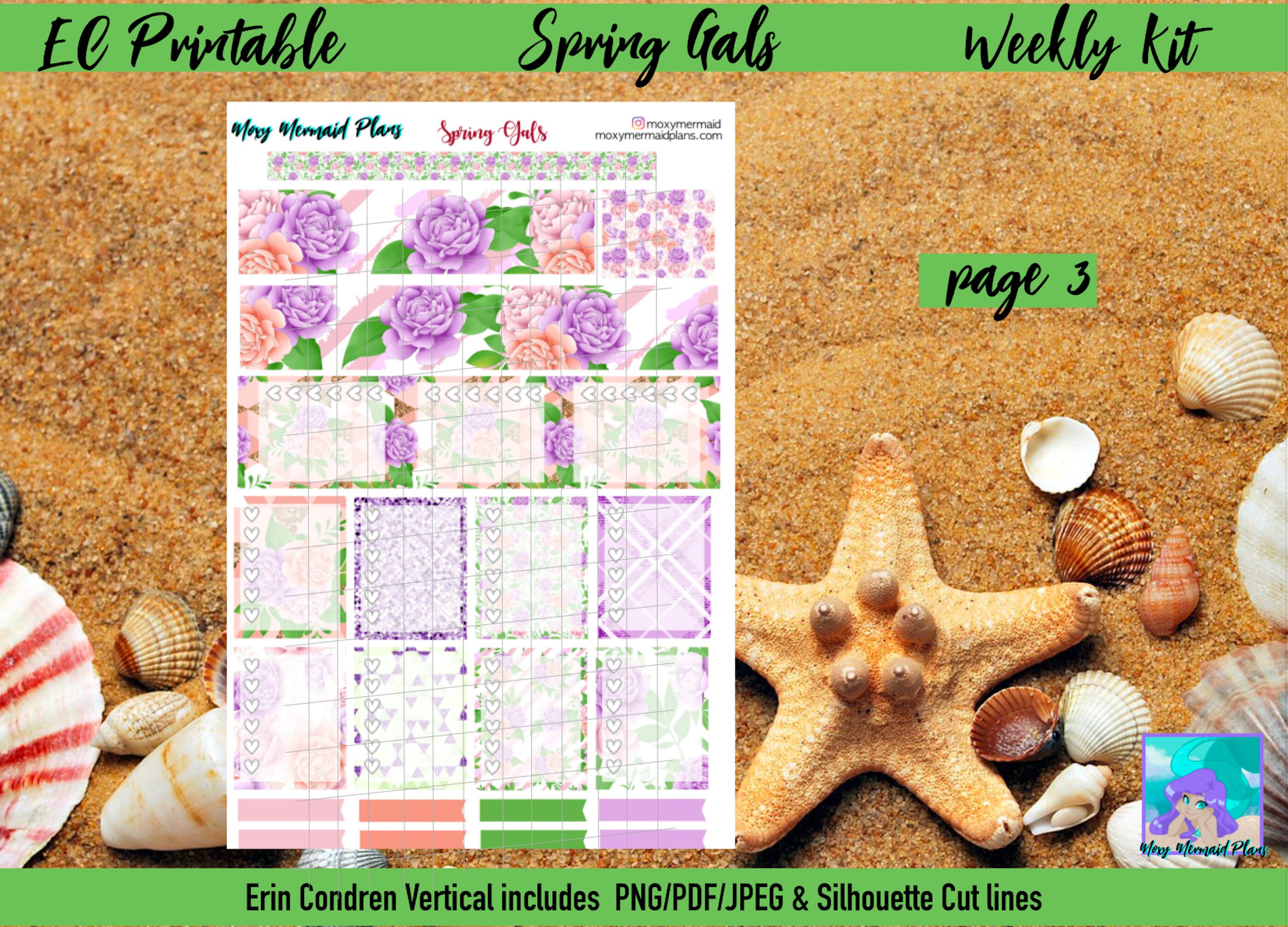 Spring Gals PRINTABLE Planner Stickers / Weekly Sticker Kit/ Erin ...
