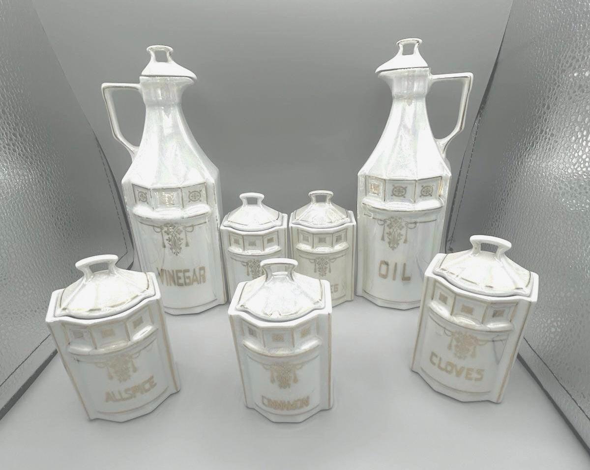 ドイツ製 アンティーク 蓋付きキャニスター ドイツ 1900年代