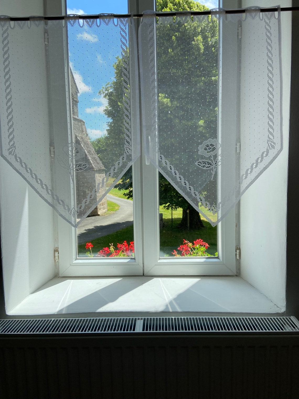 Unbenutzt Paar Französisch weiß Floral Netz Spitze pointed | Etsy