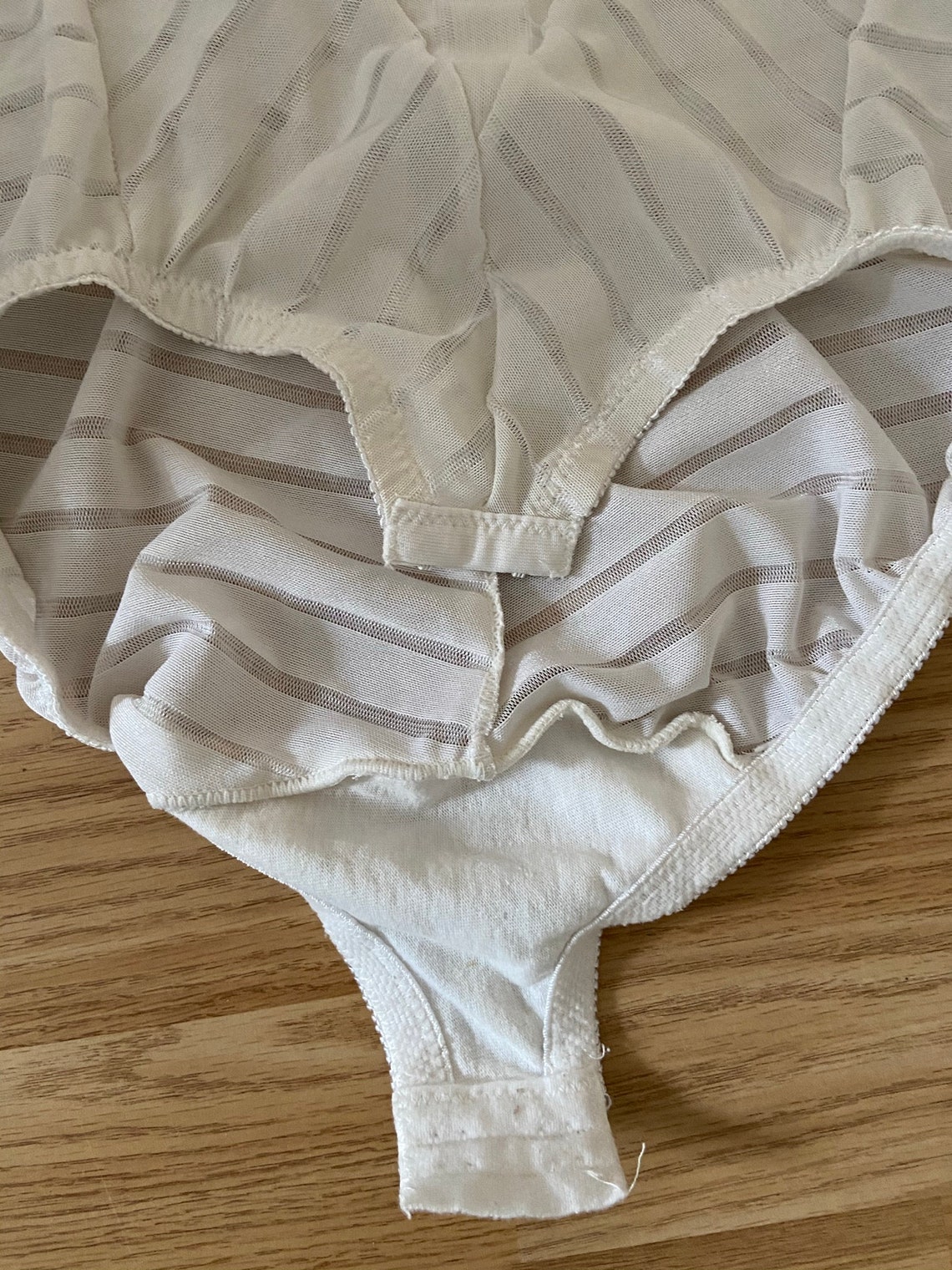 Vintage French 'DAMART' White Lace Trimmed Body Shaper | Etsy