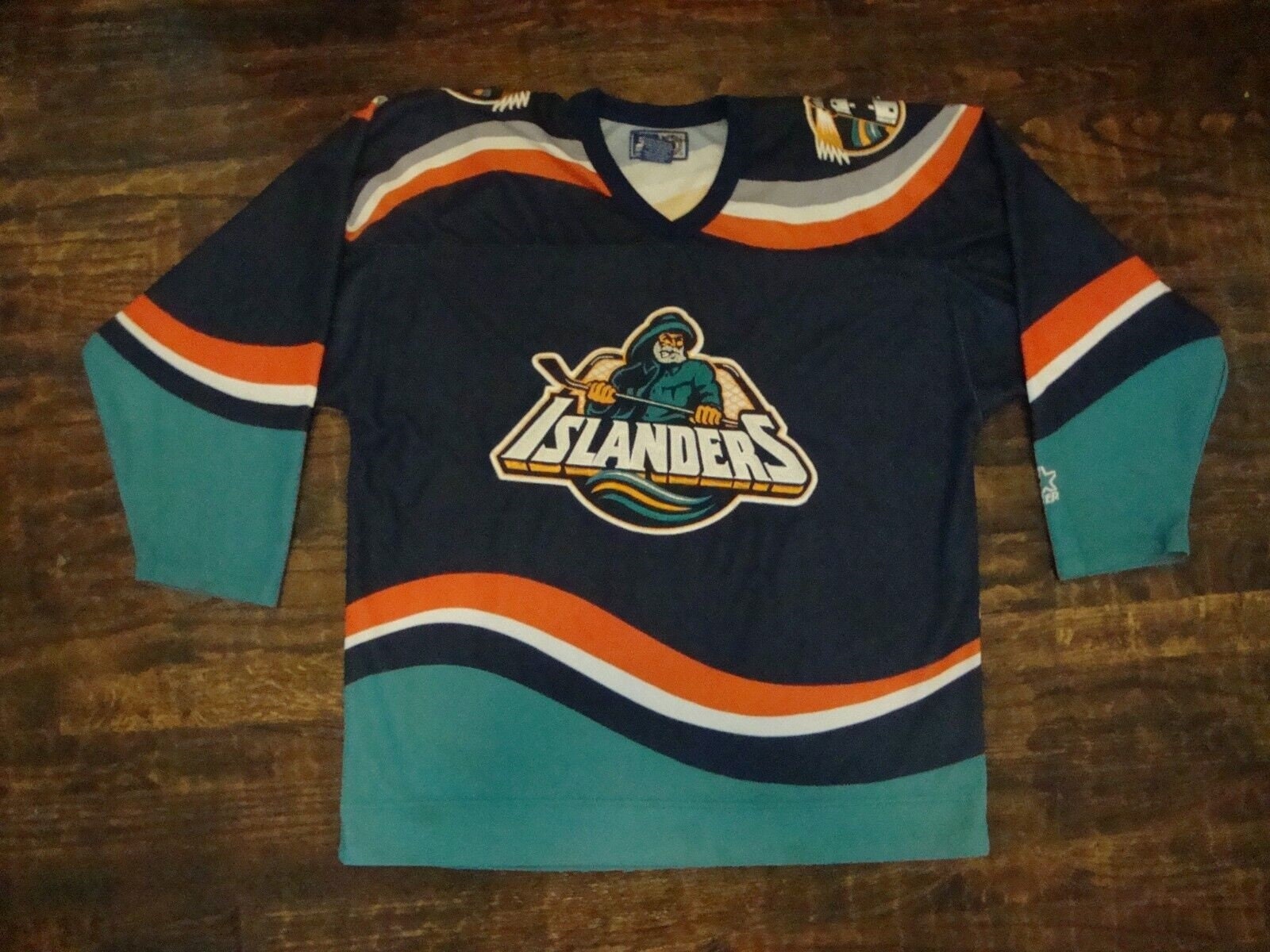 Starter New York Islanders Fisherman NHL Hockey Jersey Vintage NY Blue L