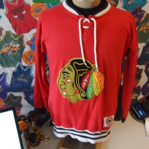 Vintage 80s Chicago Blackhawks CCM NHL Jersey Sweater Size M
