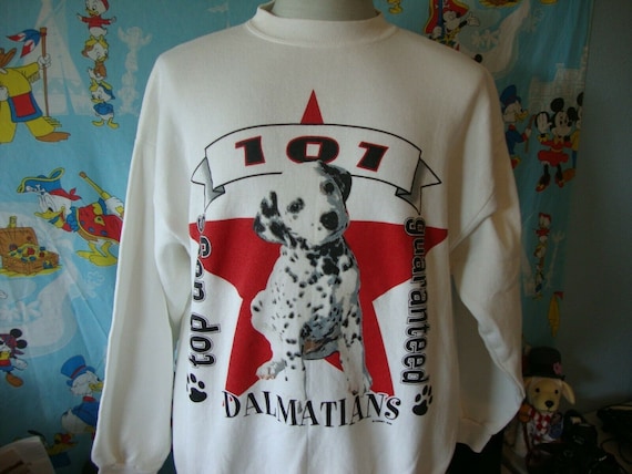 vtg 90s DISNEY 101 DALMATIANS POCKET T-Shirt XL embroidered walt single  stitch