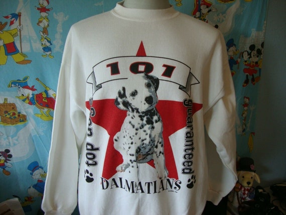 Vintage 90S 101 Dalmatians Sweatshirt Disney Cartoon Merch Crewneck Sweater  Size S M Classic T-Shirt - TourBandTees