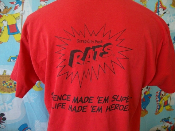 Vintage 90's Scrap City Pack Rats Comic Book T Sh… - image 2