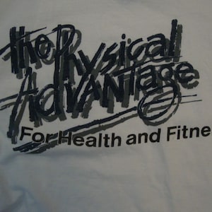 Vintage The Physical Advantage For Health And Fitness White Tank Top Size XL