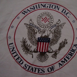 Vintage Washington D.C United States Of America U.S.A Souvenir T Shirt Size M
