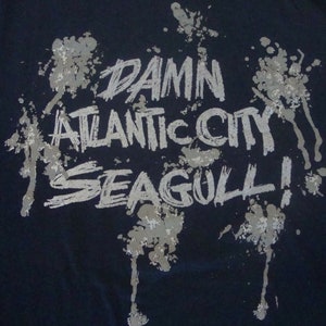Vintage Damn ATLANTIC CITY Seagulls Tourist New York Sleeveless T Shirt Size M