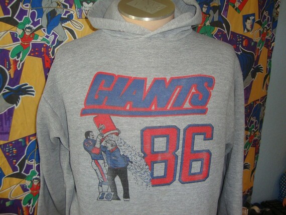 Vintage 80's New York Giants 1986 NFL Season Hoodi