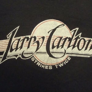 Vintage Larry Carlton Strikes Twice Concert Tour Very Rare T Shirt S