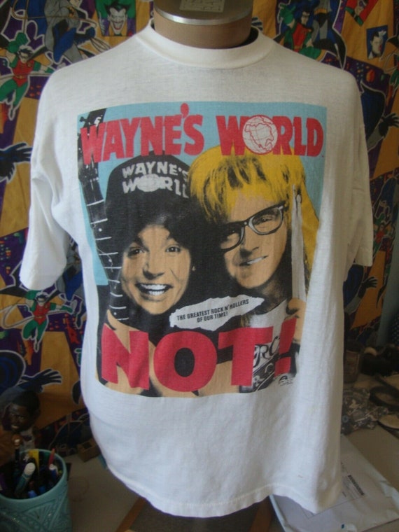 Vintage 90s Wayne's World 1992 Movie Promo SNL Stanley Desantis T