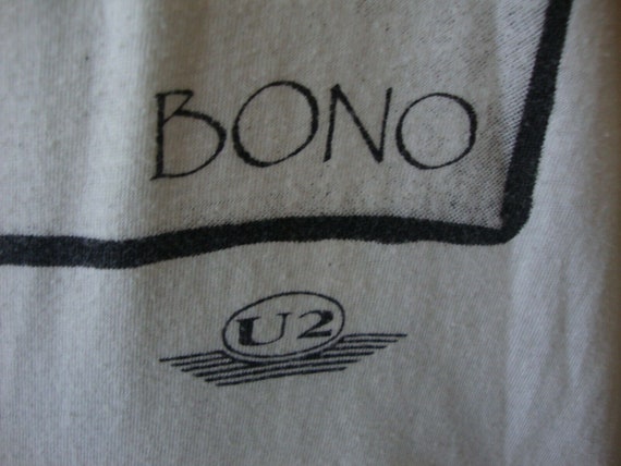 Vintage 80's U2 Bono Band Tee The Joshua Tree Con… - image 3