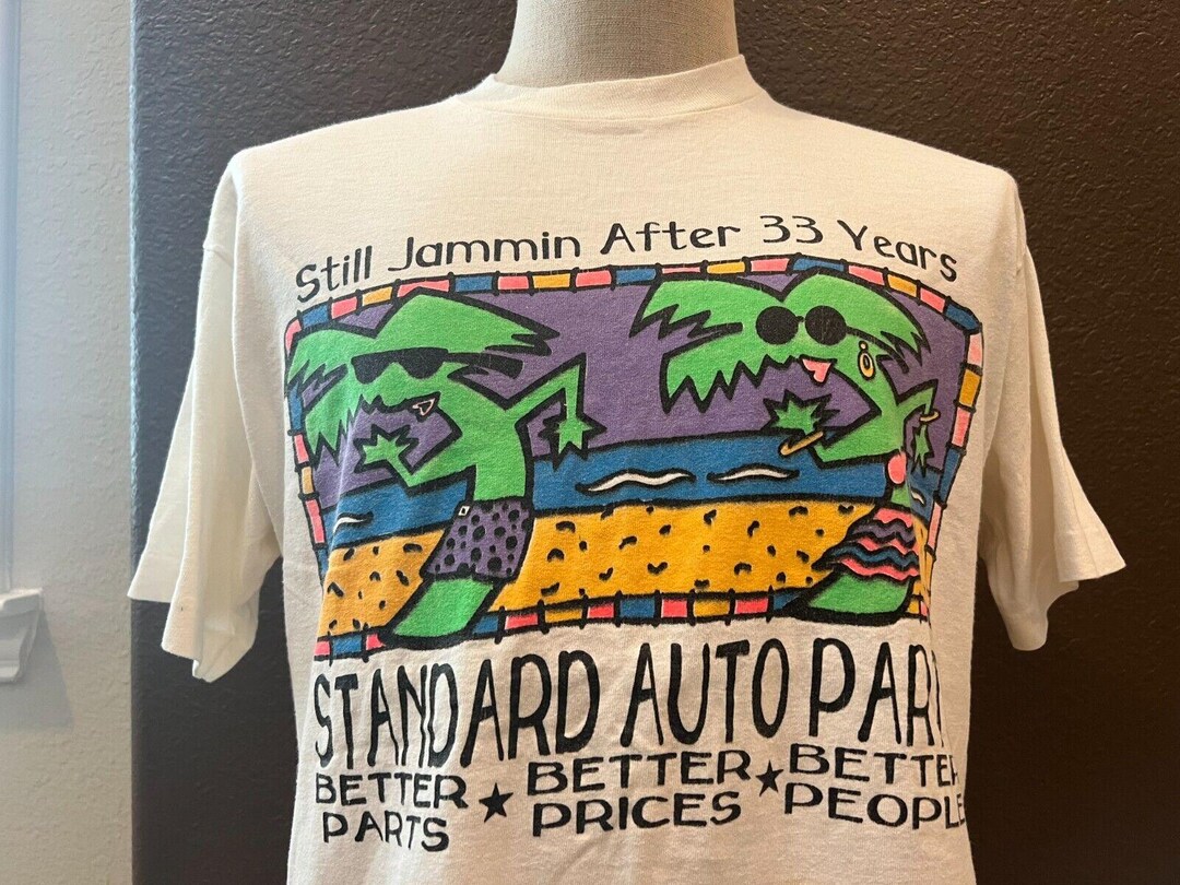 Vintage 90's Standard Auto Parts White T-shirt Size L - Etsy