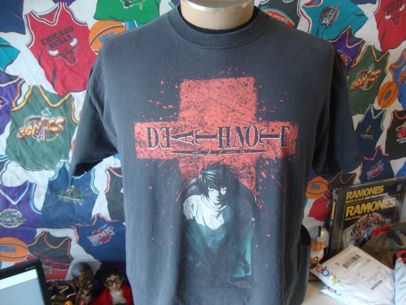 Vintage Death Note Ryuk T-Shirt, Anime Manga Otaku, Light