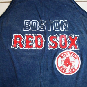 Vintage Boston Red Sox MLB Baseball Tank Top ärmelloses blaues T-Shirt S
