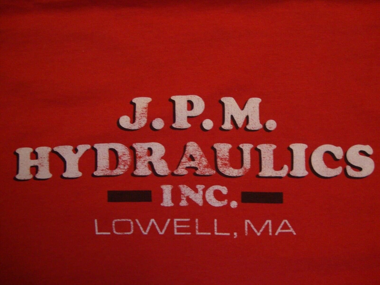 Vintage J.P.M Hydraulics Inc. Lowell MA Company Red T Shirt Etsy