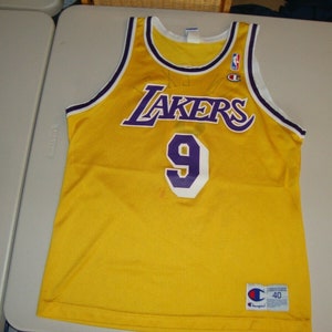 Vintage 90s Los Angeles Lakers Nick Van Exel Champion NBA Jersey 40
