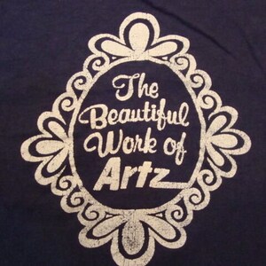 vintage The Beautiful Work Of Artz Blue T Shirt S