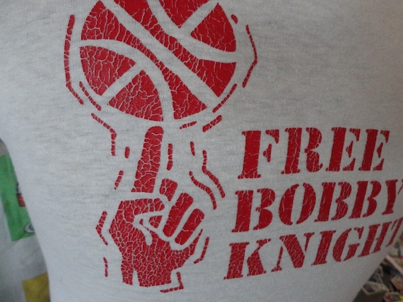 Vintage 70s Free Bobby Knight Indiana Hoosiers Basketball T Shirt S View 3