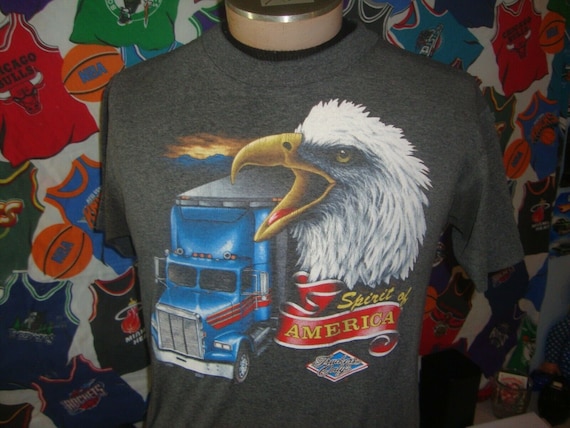 Vintage 80's 3D Emblem Truckers Only Spirit of America Biker Vintage 80's 3D Emblem Truckers Only Spirit of America Biker