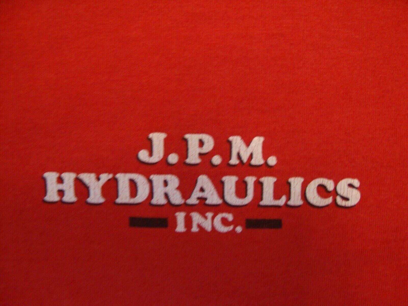 Vintage J.P.M Hydraulics Inc. Lowell MA Company Red T Shirt Etsy