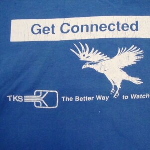 vintage Get Connected TKs The Better Way To Watch TV Blue T Shirt Size XL