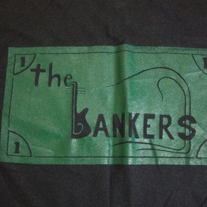 Vintage The Bankers Bank Money Gangsters Funny Iron On T Shirt S