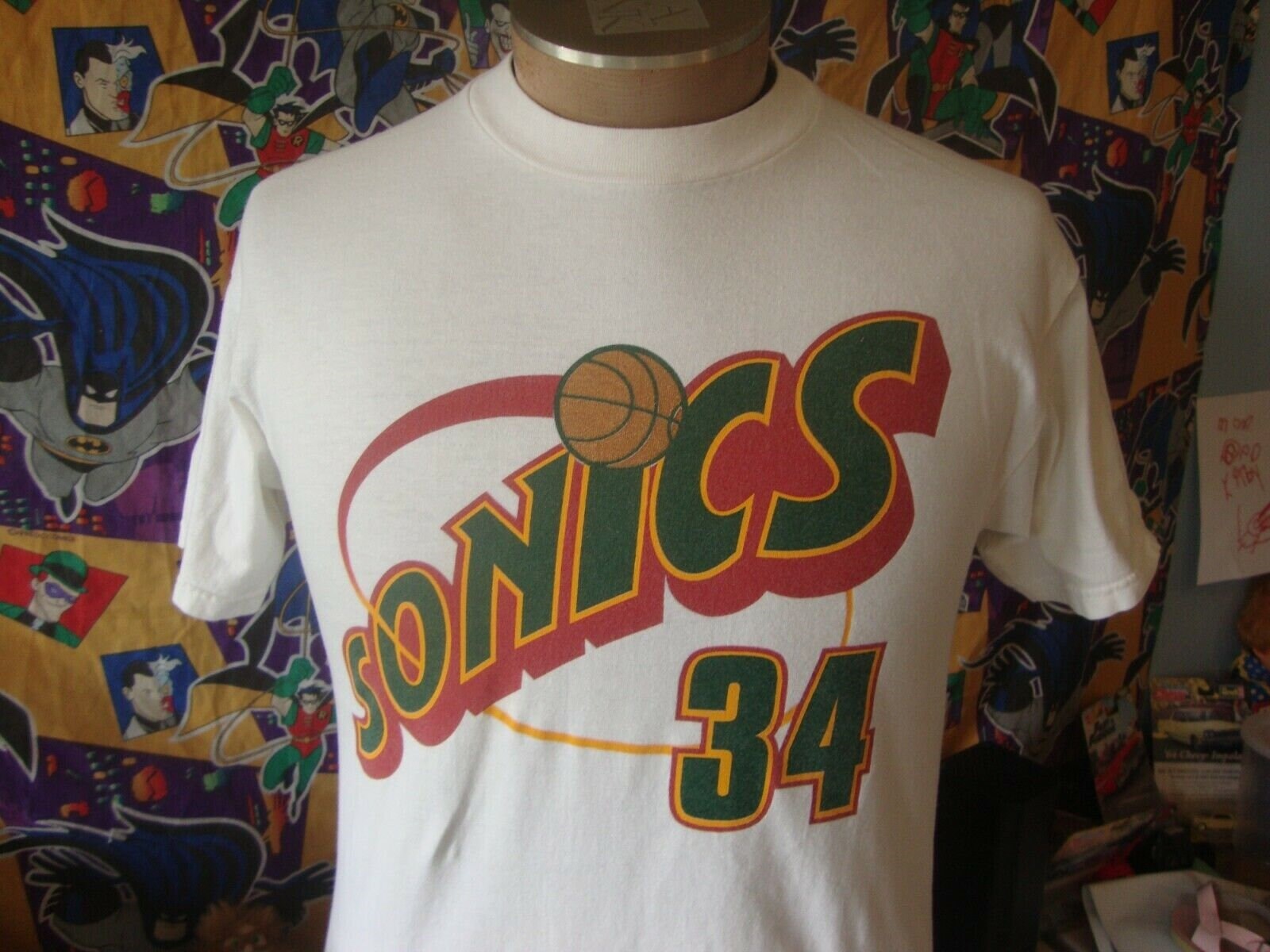 Vintage 1990's Seattle Super Sonics A.O.P. Magic Johnson Tees T-Shir