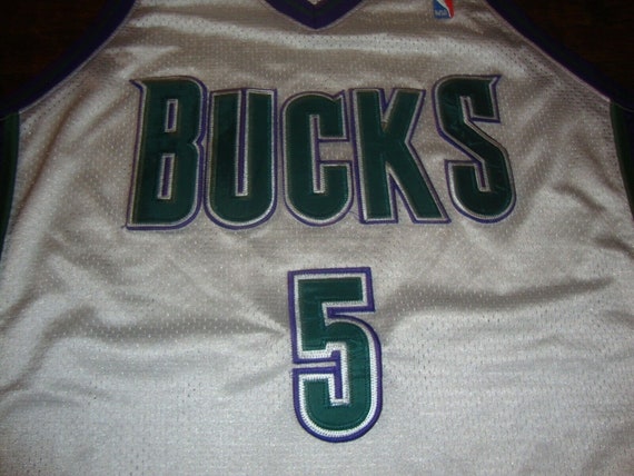 Vintage Milwaukee Bucks Tim Thomas NBA Authentic Jersey 48 