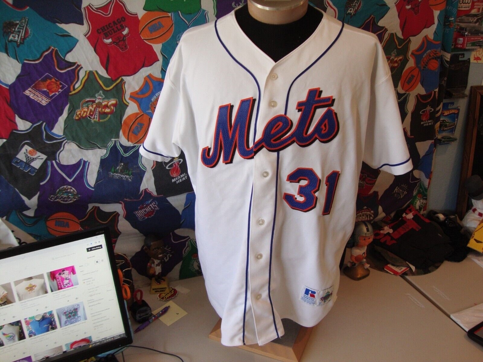 Vintage Rare Majestic NY Mets Mike Piazza Jersey