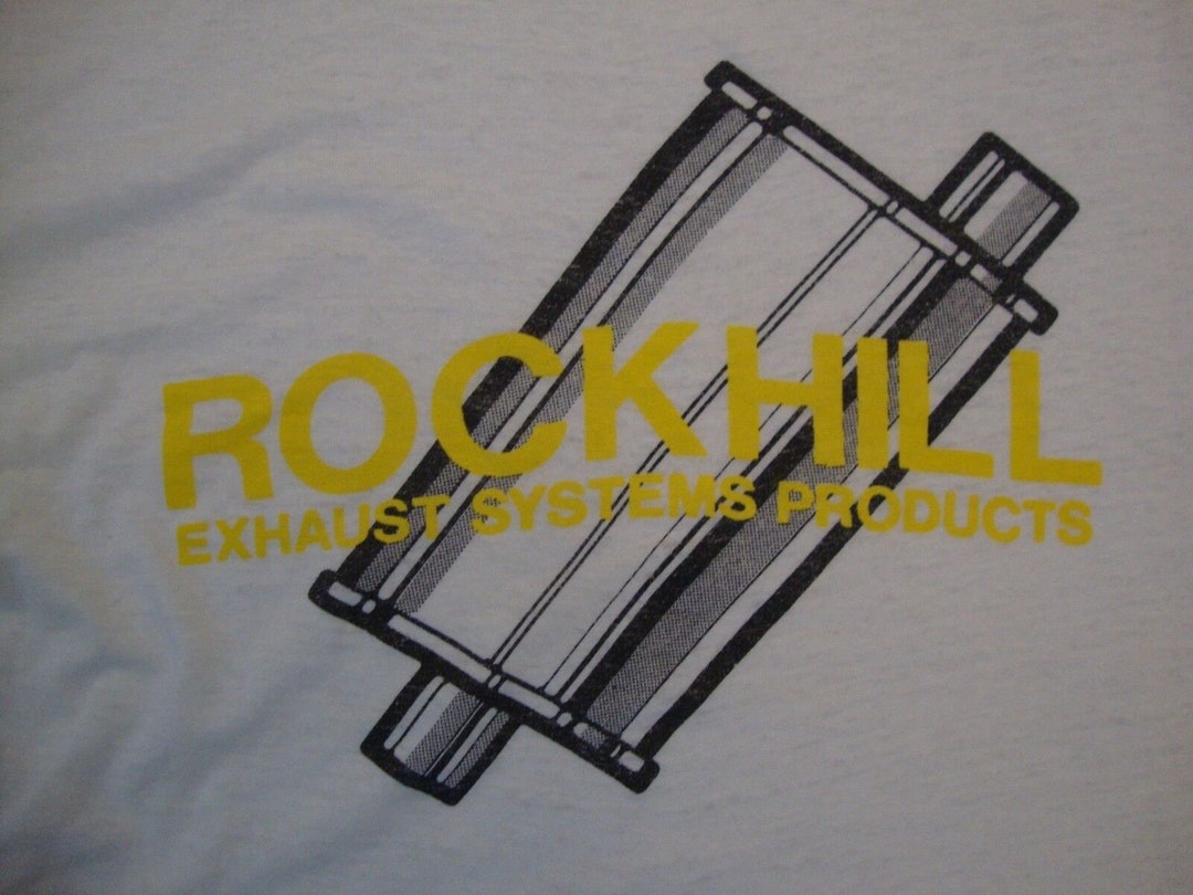 VTG Rockhill Exhaust System Products Muffler Hot Rod Paper Thin Ringer T Shirt L Etsy