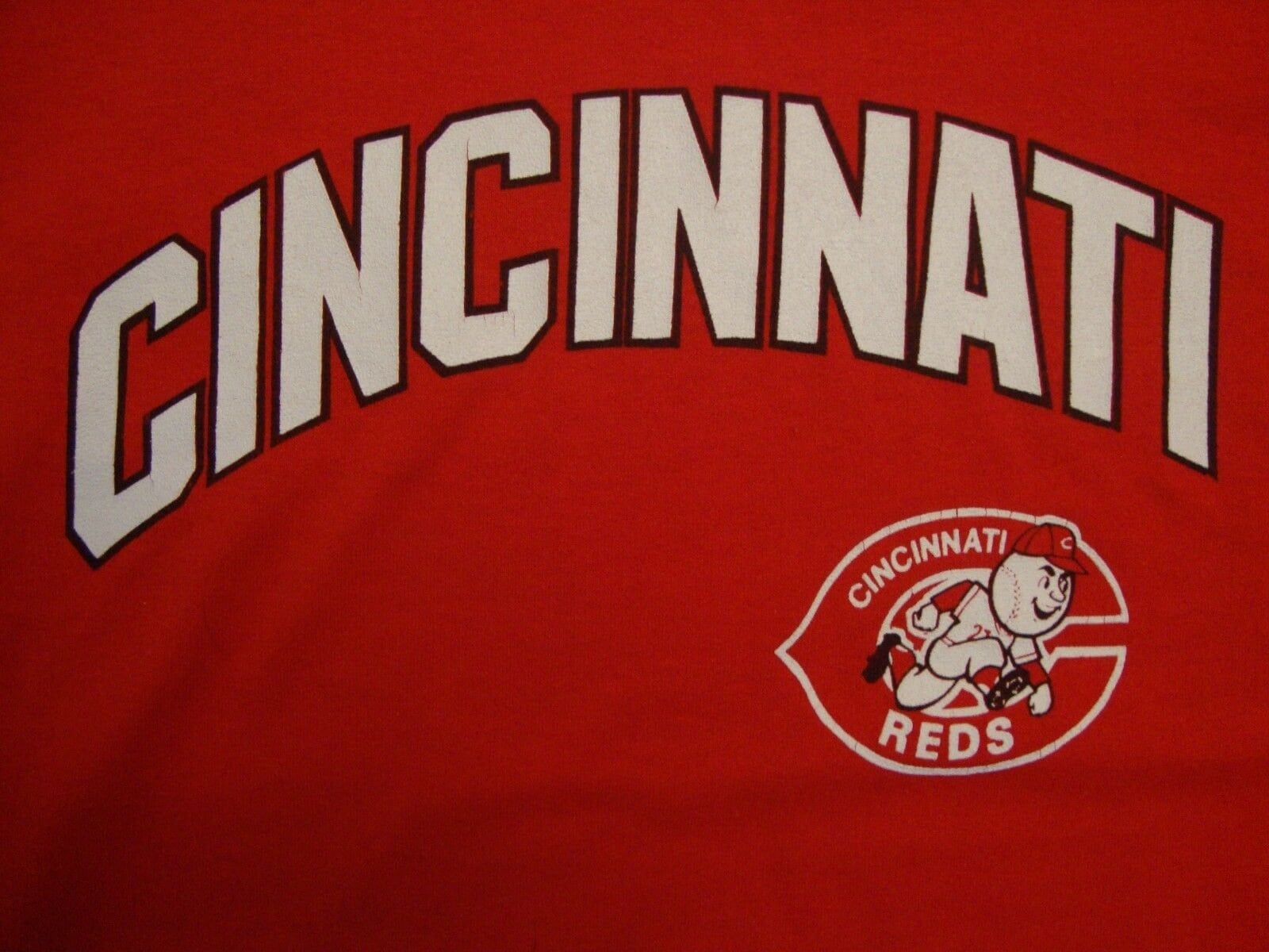 Vintage 80s Cincinnati Reds T Shirt Tee Baseball MLB Ohio OH 