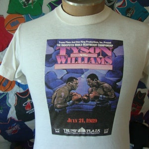 Vintage 80s Mike Tyson vs. Carl Williams 1989 Boxing T-Shirt M
