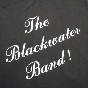 Vintage die Blackwater Band seltene Konzert Tour 80er Jahre schwarz 50/50 T Shirt L