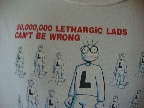 Vintage 90's Lethargic Lad Greg Hyland Comic T Shirt XL  View 3