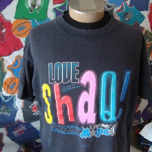 Vintage 90&#39;s Shaquille O&#39;Neal Orlando Magic Love Shaq T Shirt XL