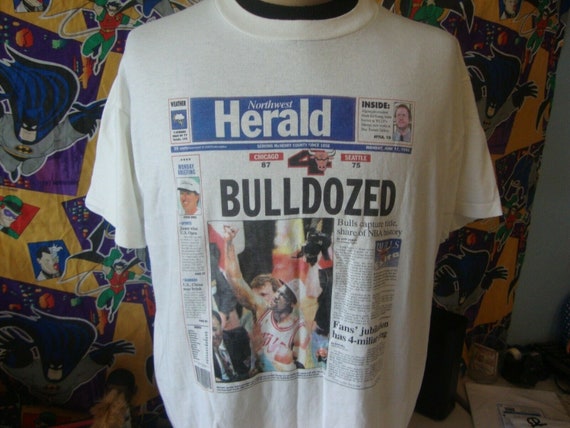 Vintage 90's Chicago Bulls 1996 NBA Finals Newspap